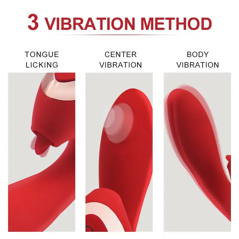 2024 Factory Wholesale 2 in 1Mini Clitoris Nipple Vibrator Clitoral Licking Tongue Rose Sex Toy Vibrator Stimulator for Woman