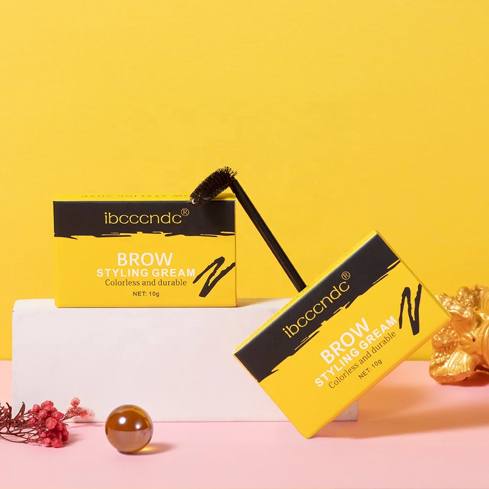 Custom waterproof 4D eyebrow with brush vegan gel brow wax pencil fixing clear makeup