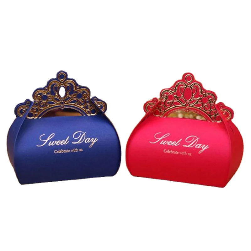 Оригинальная креативная красно-синяя коробка для конфет, Свадебная Упаковка для конфет, Подарочная коробка, Изысканная сумка для шоколада, пакет для конфет