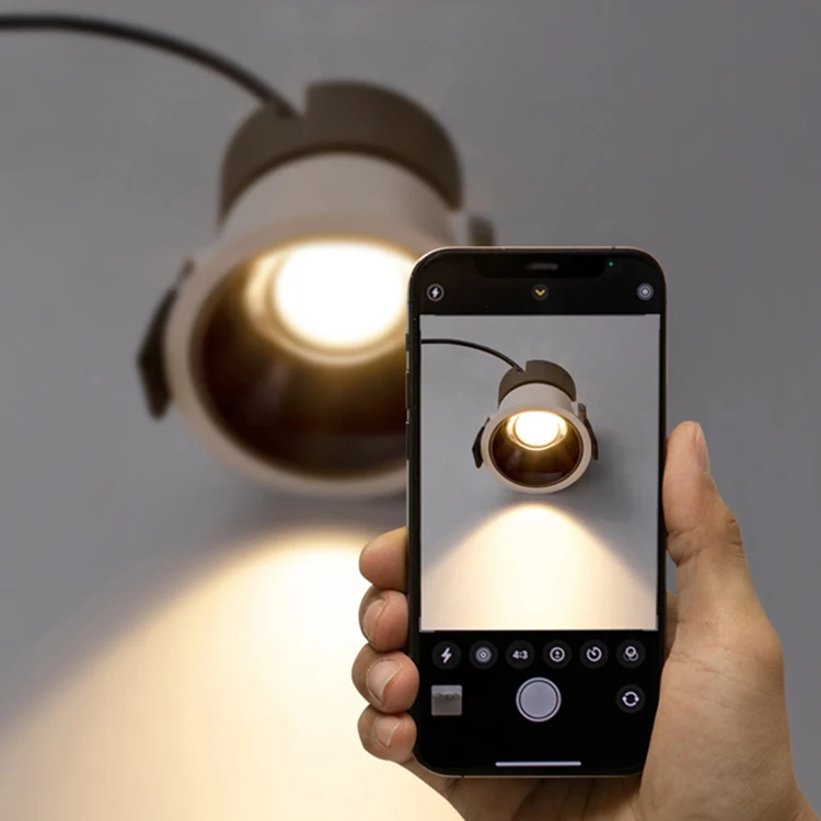 Indoor Lighting Fixtures Recessed Led Spotlight Downlight 7W 10W COB Focus Spotlights Down Light Adjustable Embedded Downlights