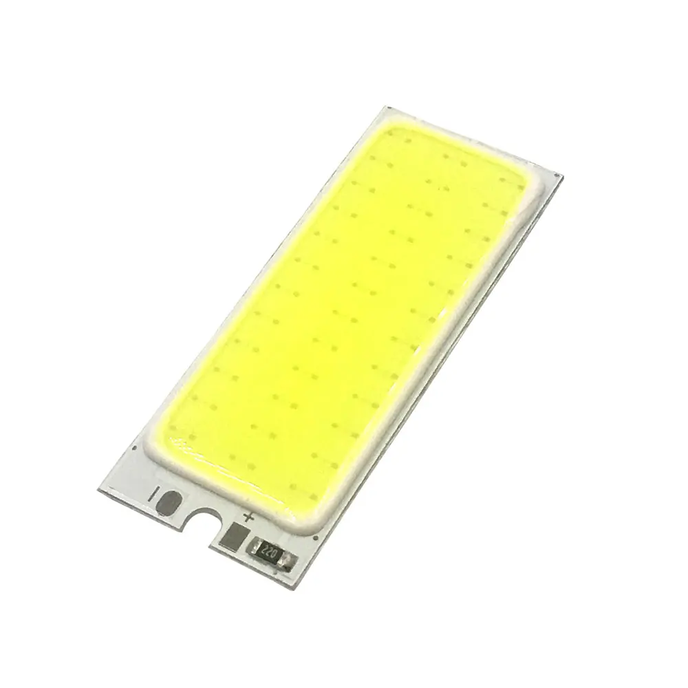50x20mm 2W 6500K Cold White Color COB Chip On Board 5CM Rectangle LED Bulb DC12V for DIY Car Lamps Light 12V COB LED Light
