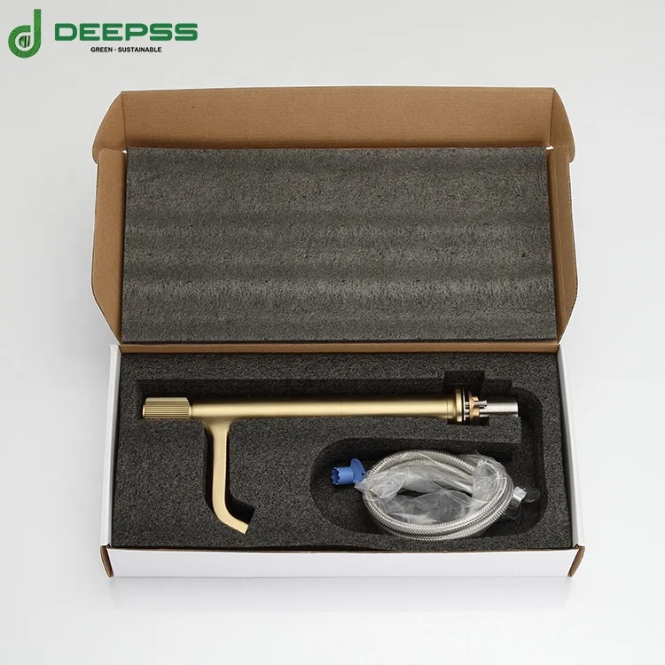 DEEPSS professional faucet manufacture modern brushed deck mounted cold hot water tap bathroom fauctes