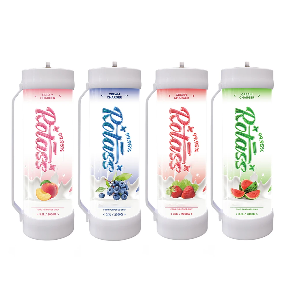 Rotass 2000g cream charger 3.3L whipping cylinder whipped cream charger with US EU delivery