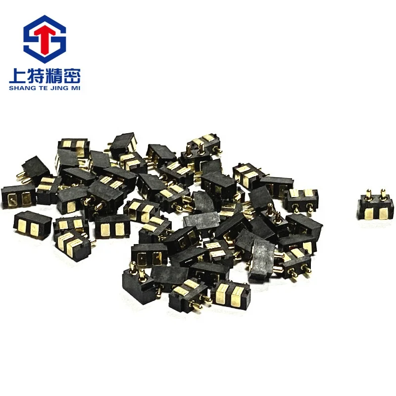 Standard Pogo Pin, 2PIN 2.5PH 5.5H, Spring Loaded Gold Plating Side Solder Pogo Pin Connector