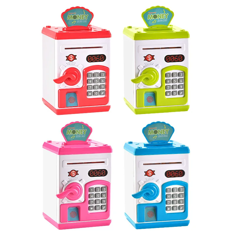 Simulation of fingerprint identification piggy bank child creative ATM electric code (currency music gift piggy bank cross-borde
