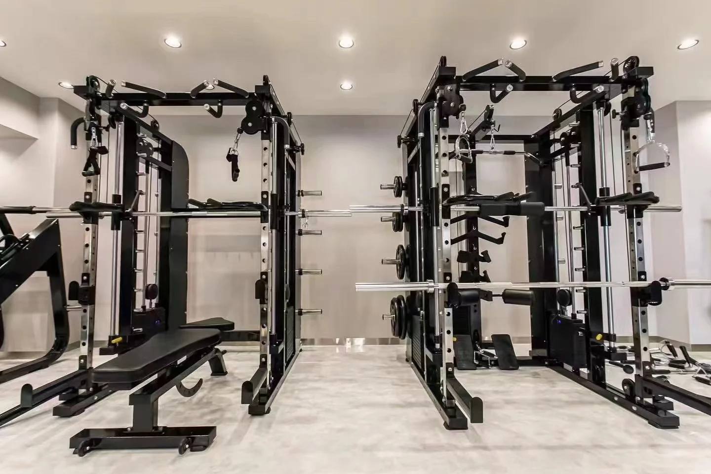 ym Fitness Equipment Cable Crossover Comb Trainer Power Squat Rack Commercial Multi Functional Smith Machine