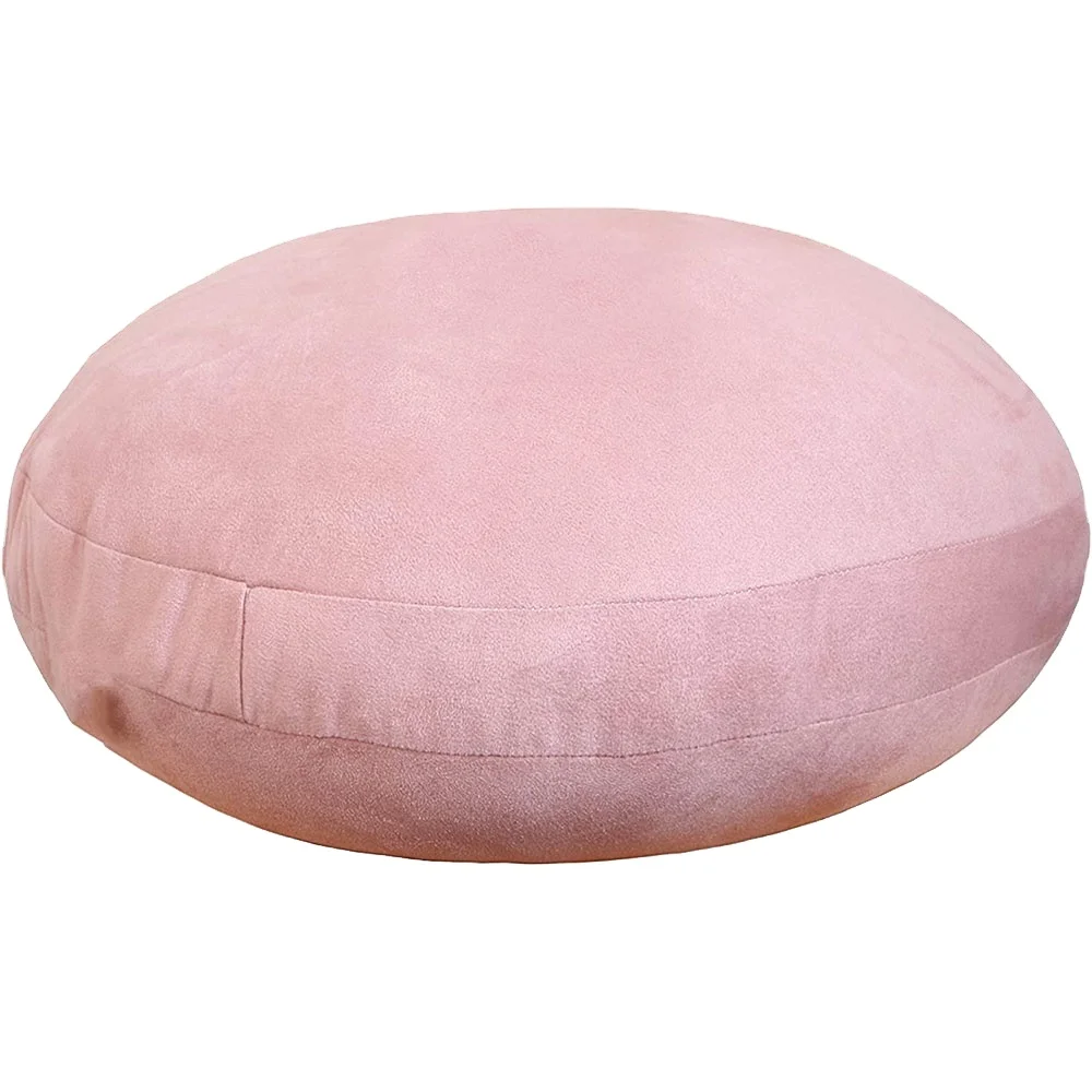 1355 Pink Round Throw Pillows Polyester Filling Super Soft Elastic Circle Floor Fluffy Cushion Round Pillow