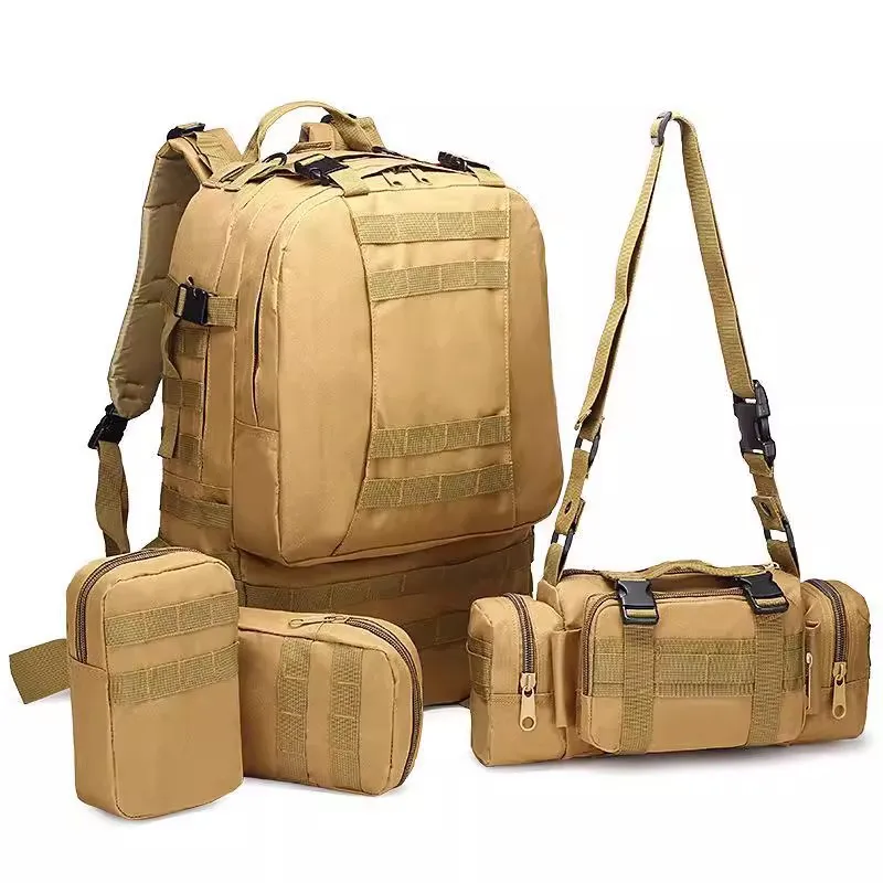 50-55L Multifunctional Tactical Climbing Bag Outdoor Camouflage Rucksack Set Travel Bag Practical Hunting Backpack