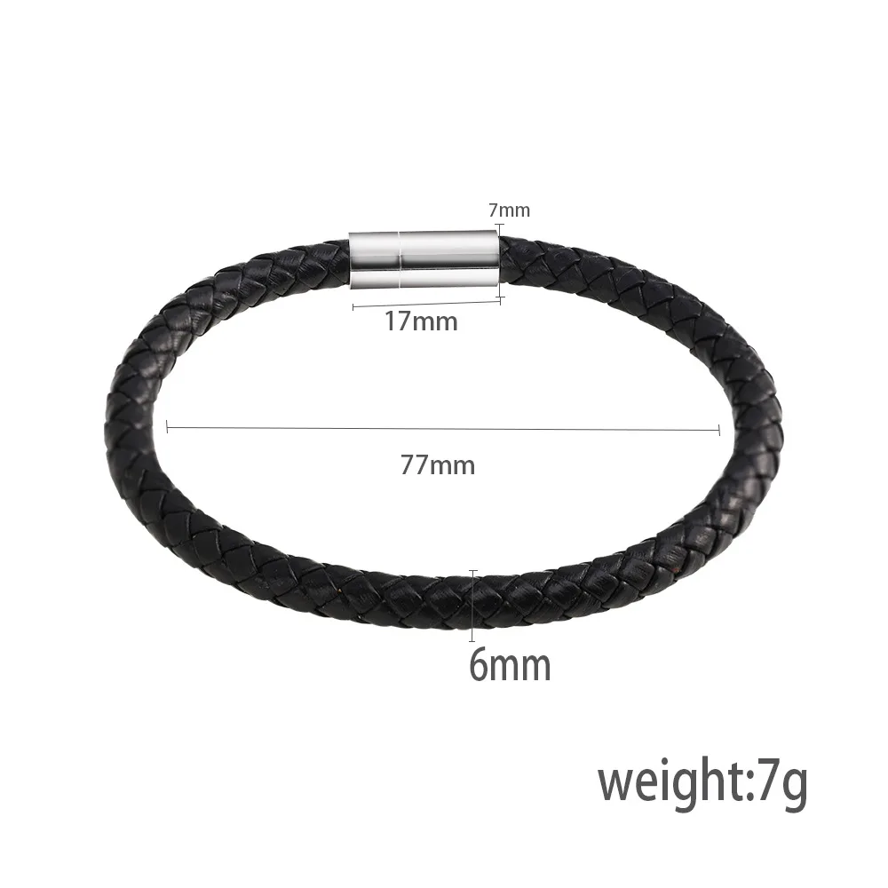 Women Bracelets Leather And Stainless Steel Cord Wrap Bracelet 2023 Or Men Jewelry Couple Bracelet