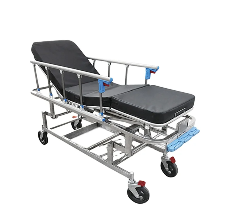 YX-2 Stainless Steel Structure Patient Transport Stretcher Trolley