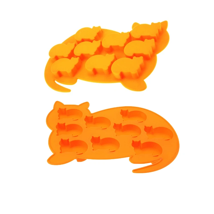 Форма для леденцов в форме кошки силиконовая форма шоколада с высококачественными формочками льда оптовая продажа