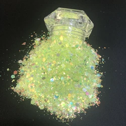 Bulk Wholesale Chunky 3D Diamond Sequins Iridescent Laser Nail Glitter Mix For Nail Arts, Makeup