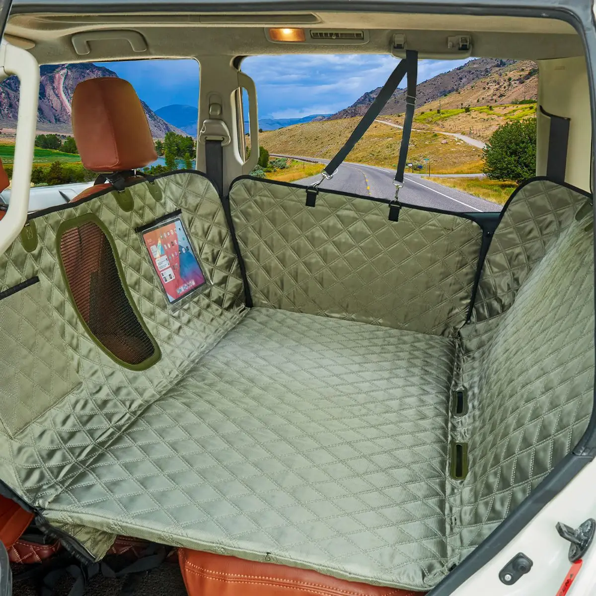 1680D Pet Full Automatic Sewing Customize Shape Waterproof Durable Dog Car Seat Covers Protector For Most Cars Trucks SUV