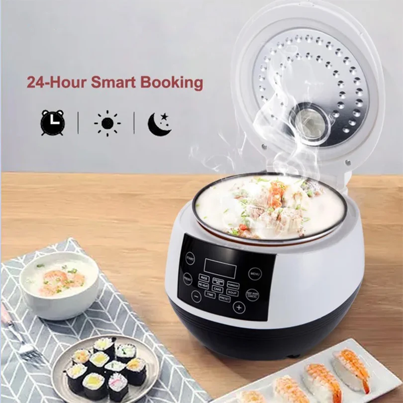 new trend style 6l multifunctional food steamer multi function section heater square rice cooker with lock