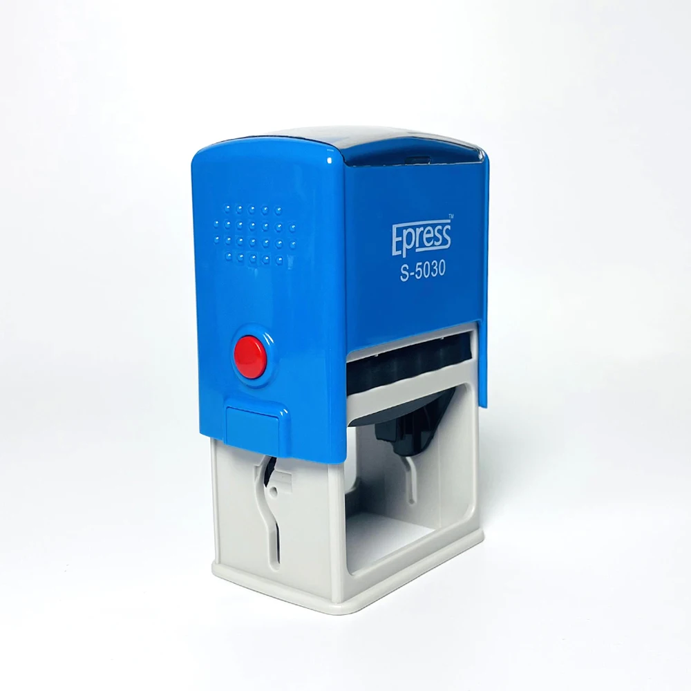 Custom Rubber Seal Stamp Machine 50 * 30 mm Rectangle Shiny Self Inking Stamp Making Machine Automatic Office Seal Stamp Machine