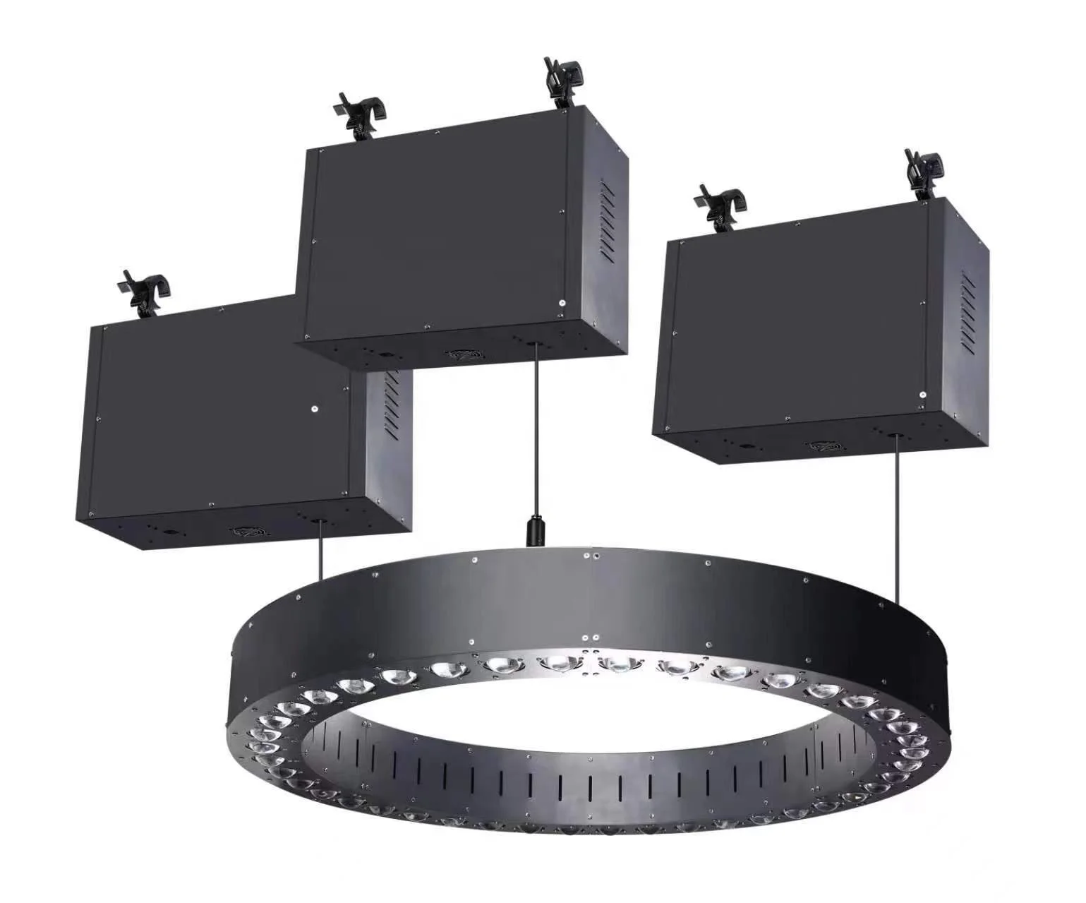 Supershow 42x10w Led Circle DMX Winch Stage Kinetic Led Lifting Beam Ring Light For Show Party DJ Disco Bar Nightclub