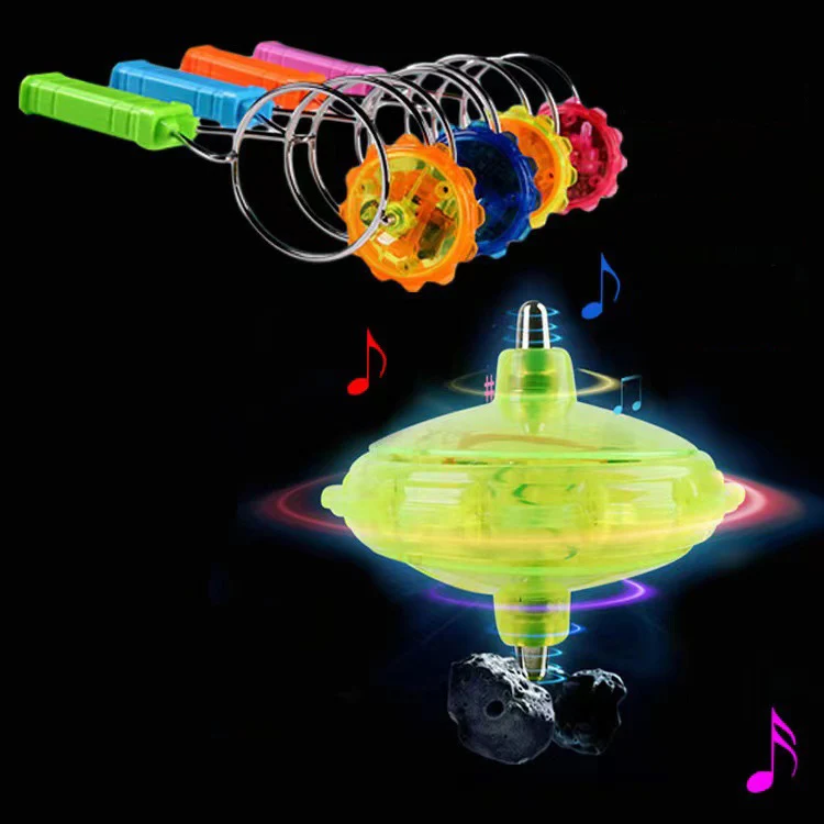KSF TOP Seller Hand Gyro Classic Toys Novelty Spinning Tops Light Up Toys LED Magnetic Flash Spinning Top For Kids