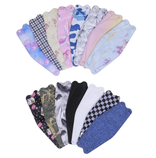 Disposable civil Protective Fish Shape Face Mask Kf94  Non-woven Fish Mouth Mask