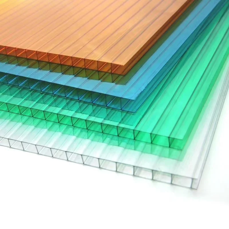 Hollow double layer PC sunshine polycarbonate sheets sunlight board virgin resin polycarbonate sheet plastic cover sheets
