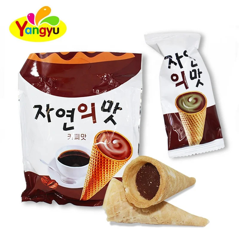 Halal Individual Package Center Filled Chocolate Ice Cream Biscuit