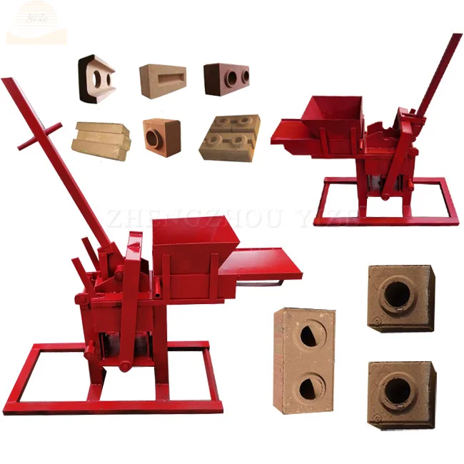 Hand press clay block making machine soil interlocking brick machine making manual clay cement blocks brick making machinery (60593590960)