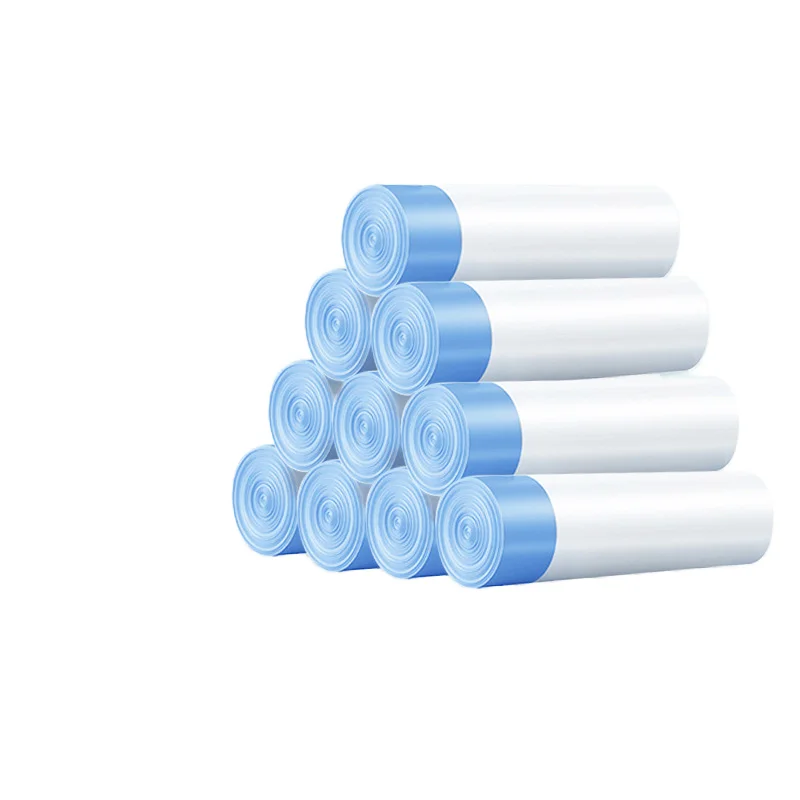 Customizable Size Thickened Flat Mouth Disposable Stand-Up Pouch Plastic Bags Household Office Toilet Living Room Rice Garbage