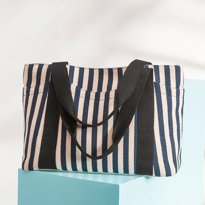 
Wholesale Cotton Grocery Canvas Big Tote Women Bag Logo 