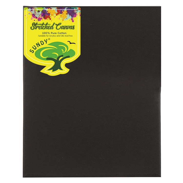 
Black Mini blank Stretched Canvas 4x4 Inch (1 Pack of 6 Mini Canvases) 