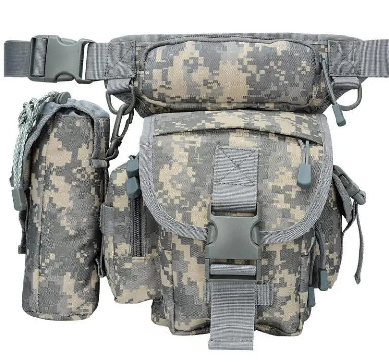 Amazon Hot Sale Military Water Bottle Pouch Travel Cycling Hiking Waist Packs Tactical Molle Drop Leg Bag