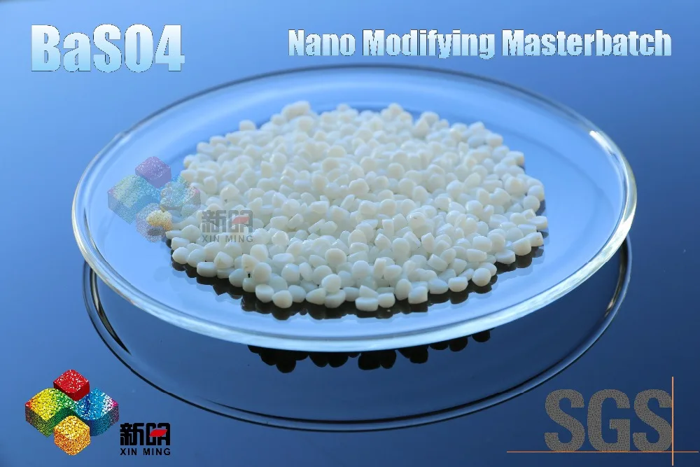 Nano BaSO4 transparent masterbatch/Plastic filler masterbatch/Modifying barium sulfate materials for film blowing plastics