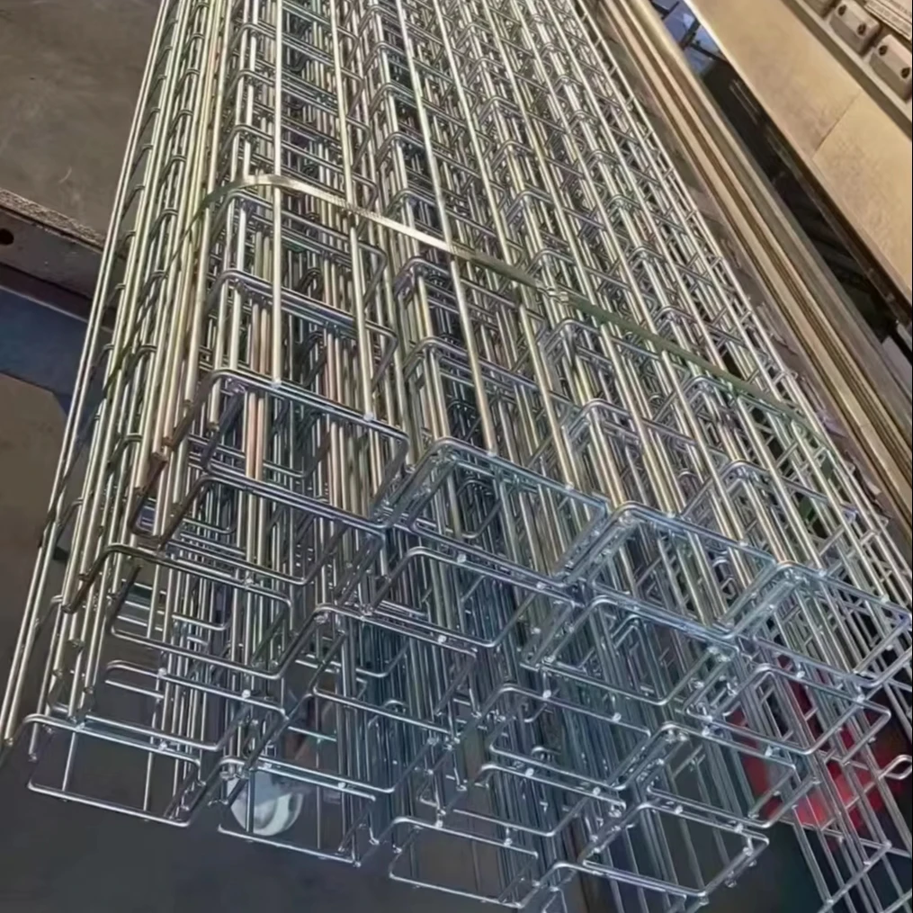 Pre-Galvanized Powder Coated Cable Tray with Stainless Steel Aluminum Wire Mesh Durable and Stylish