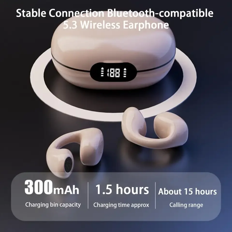 tws gaming Wireless Earbuds Bluetooths Headphones 48hrs Play Back Sport D101 Clip  Earphones