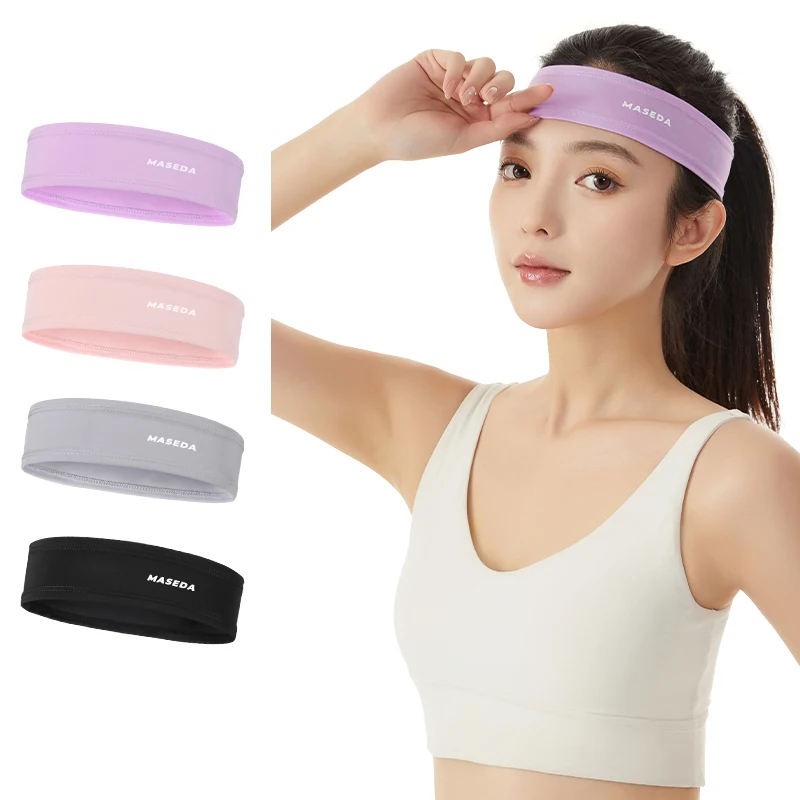 6118# Quick Drying Breathable Protective Head Brace Thinner Sweatband Colorful sports headband Elastic Sweatband