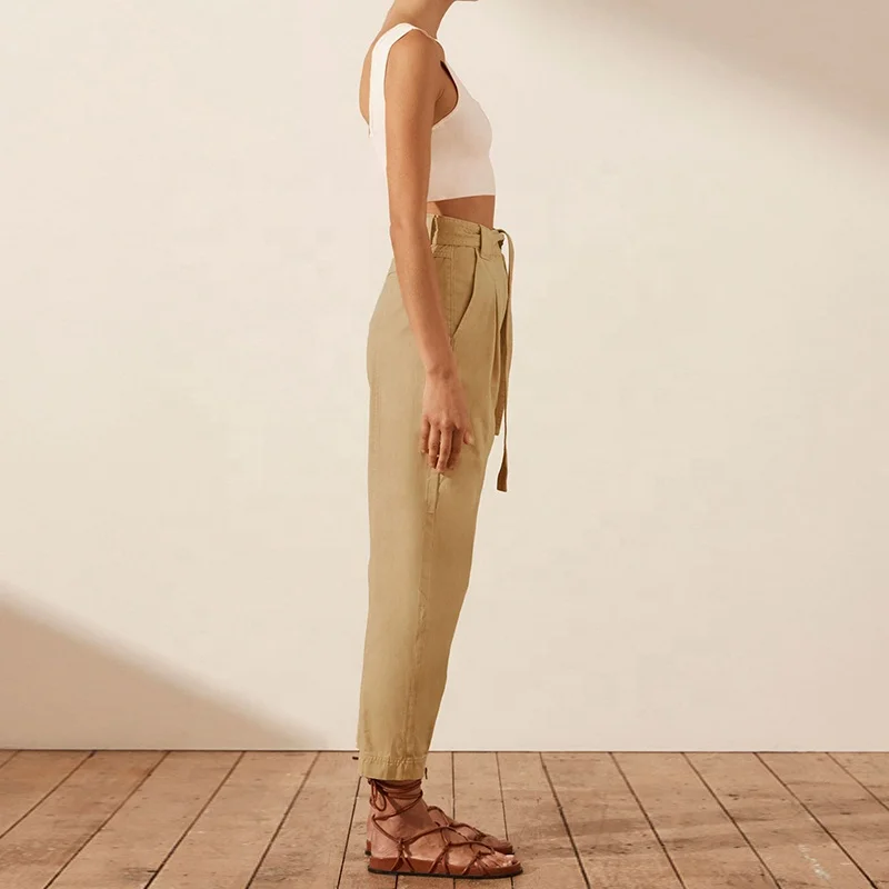 Summer New Fashion Solid Cotton Linen Trousers Casual High Waist Loose Wide Leg Pant For Ladies Harem Pants