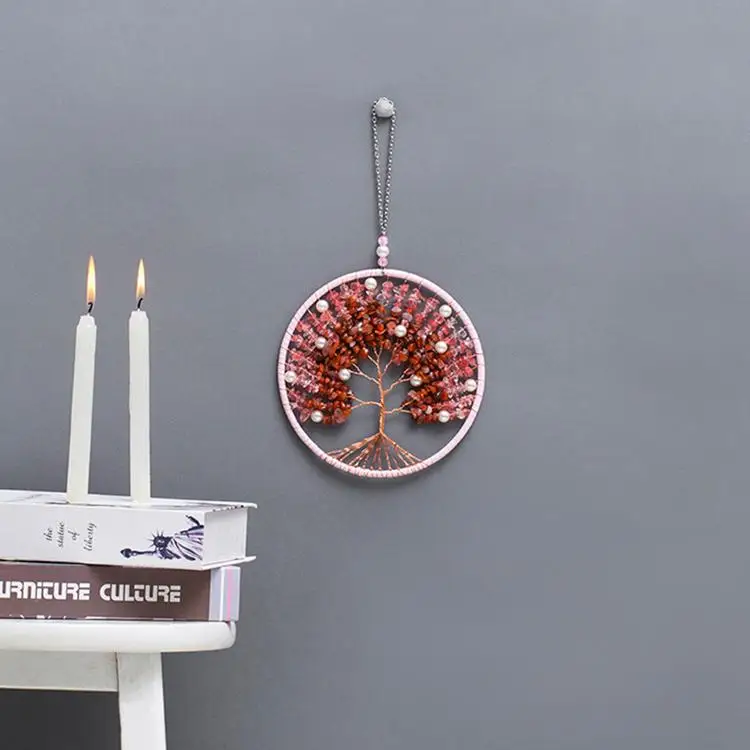 
Garden Wind Chimes Tree of Life Crystal Handmade Hanging Decor 