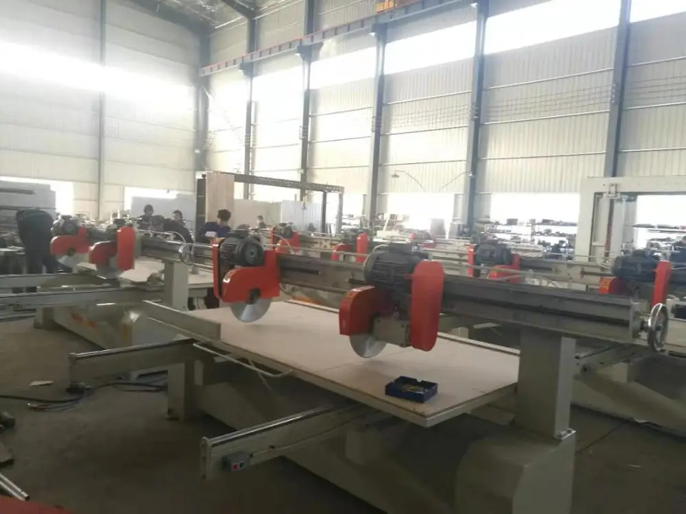 Two Head Sliding Table Cutting Saw for Wooden/PVC/WPC door panel cutting