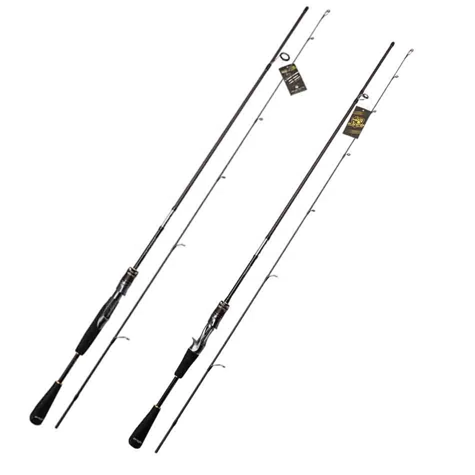 HYD OEM/ODM Wholesale FUJI Guide 2.1M Caborn fiber30T MH power 2 section carbon fiber casting fishing rod Spinning