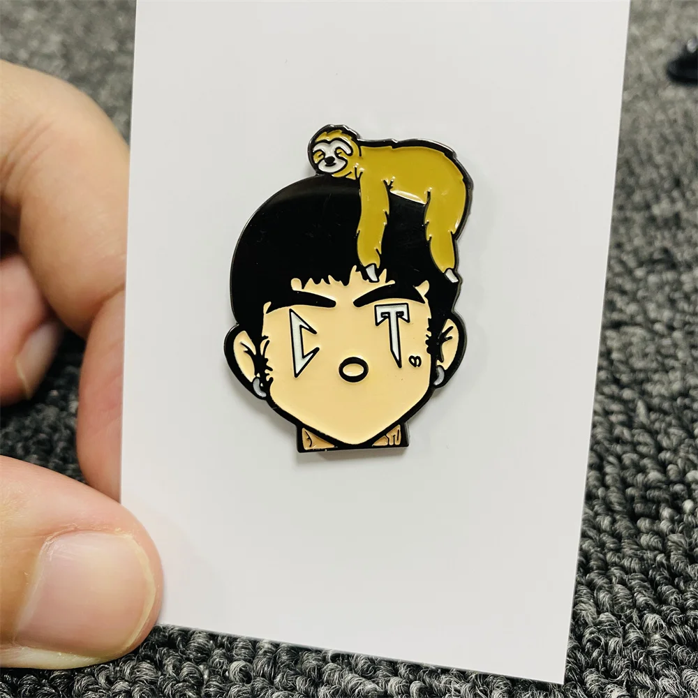Custom Natanael cano CT Zinc Alloy Cartoon Character Brooches & Pins Simple Style Metal Hat Badge for Caps
