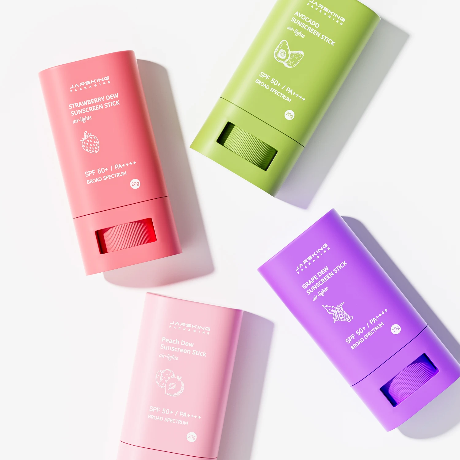 Роскошный Пользовательский логотип пустой пластиковый закрученный 20 г Румяна солнцезащитный антиперспирант дезодорант контейнер для палочек