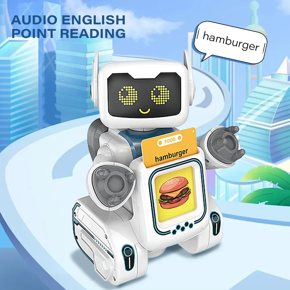 Hot Sell Programming Remote Control Robot Talking Flash Card Robot Toy Early Smart Intelligent Robots Toys For Kids
