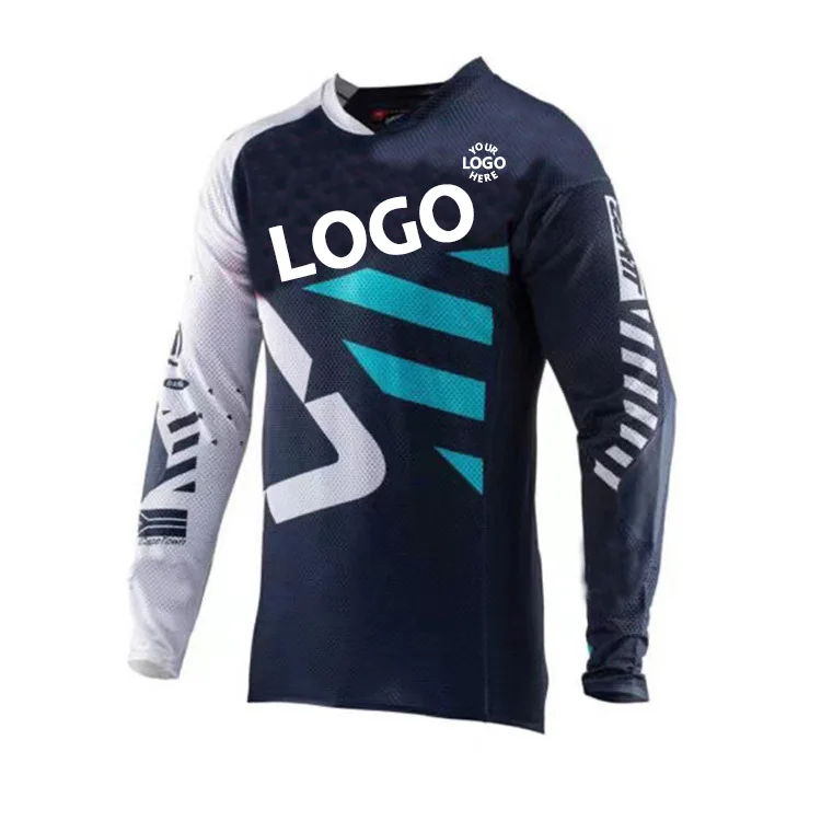 Custom sublimation print mountain bike cycling shirts breathable bicycle downhill MTB jersey