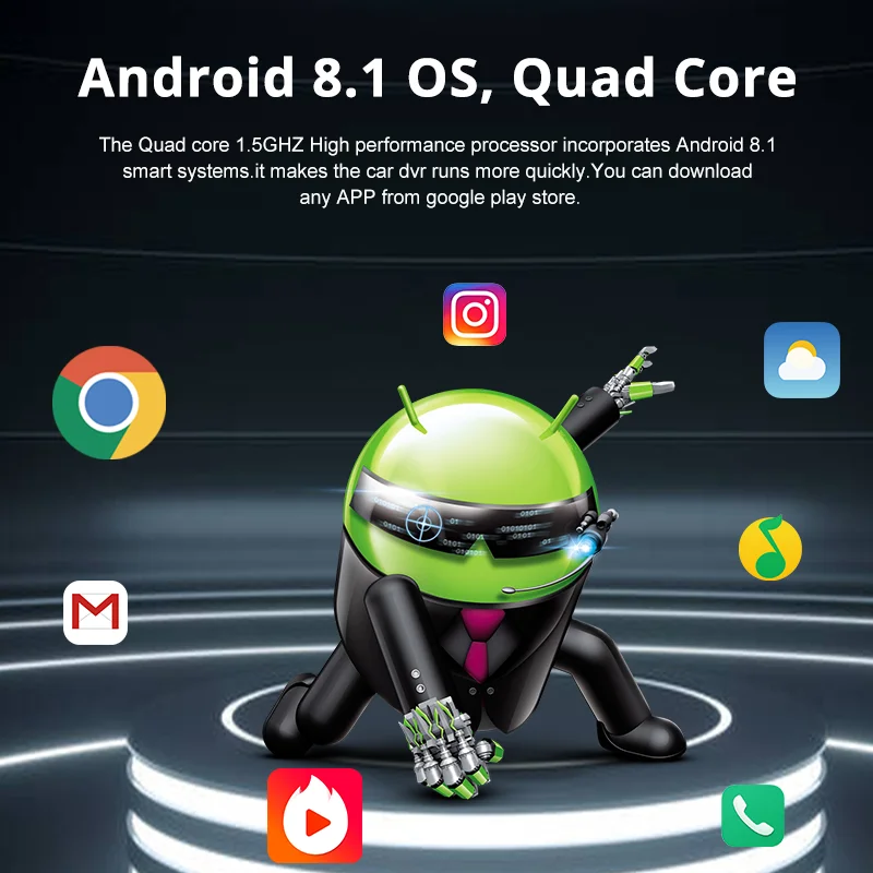 Wholesale 8 Inch IPS Touch Screen FHD 1080P GPS Navigation ADAS Dashboard Android Car Video Recorder