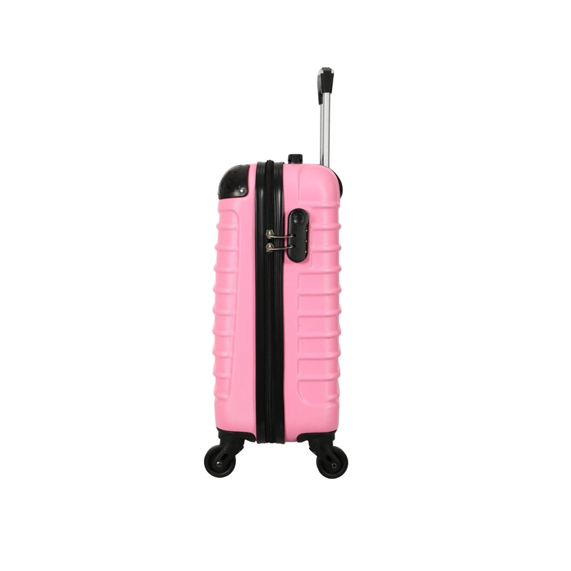 Hot Sale Lovely Pink ABS+PC Universal Spinner Wheels Travel Business Suitcase Protect Trolley Suitcase Luggage