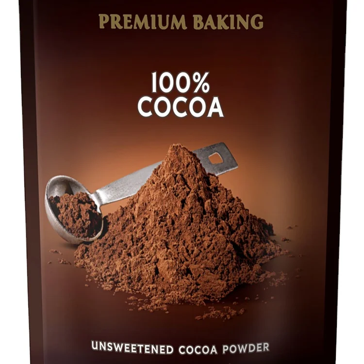 Wholesale alkalized cocoa powder fat 10-12% dark brown alkalized cocoa powder