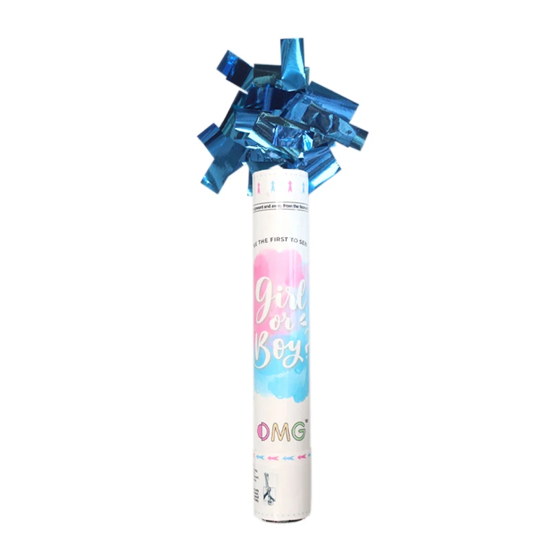 Gender revealed Confetti Paper Machine Rose Salute Petal Rain Gun Concierge Flower Tube Aerial Firework With Burning Paper