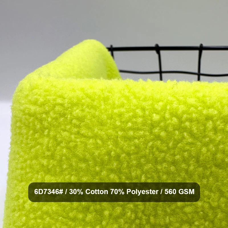 70 Polyester 30 Cotton 560 Gsm Sherpa Polar Tech Polartec Fleece Fabric Heavy weight 560Gsm Long Pile Fleece Fabrics