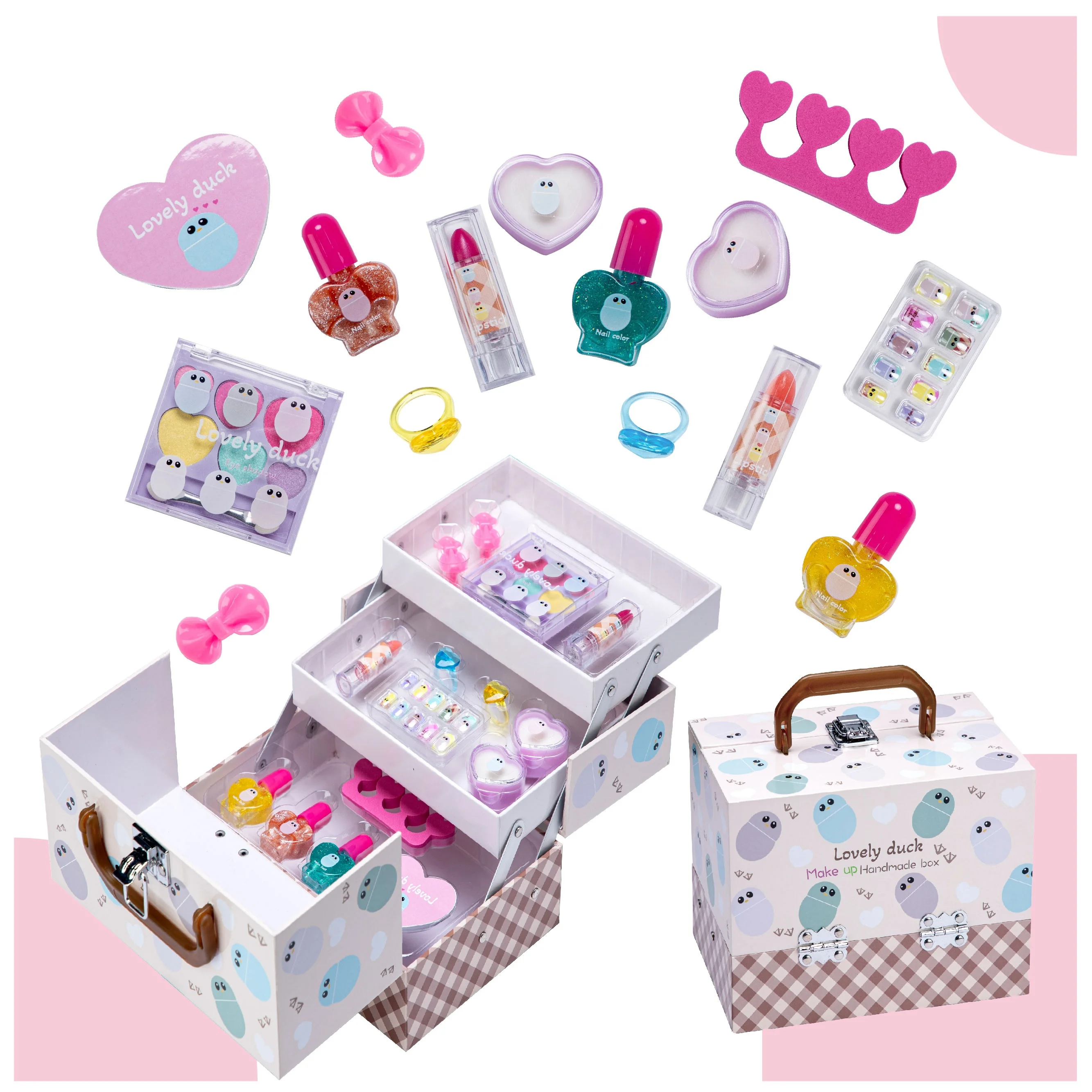 Cosmetics Vendors Wholesale Kids Makeup Sets Women Cosmetic Eyeshadow Box Children Complete Real Makeup Set For Girls Beginners