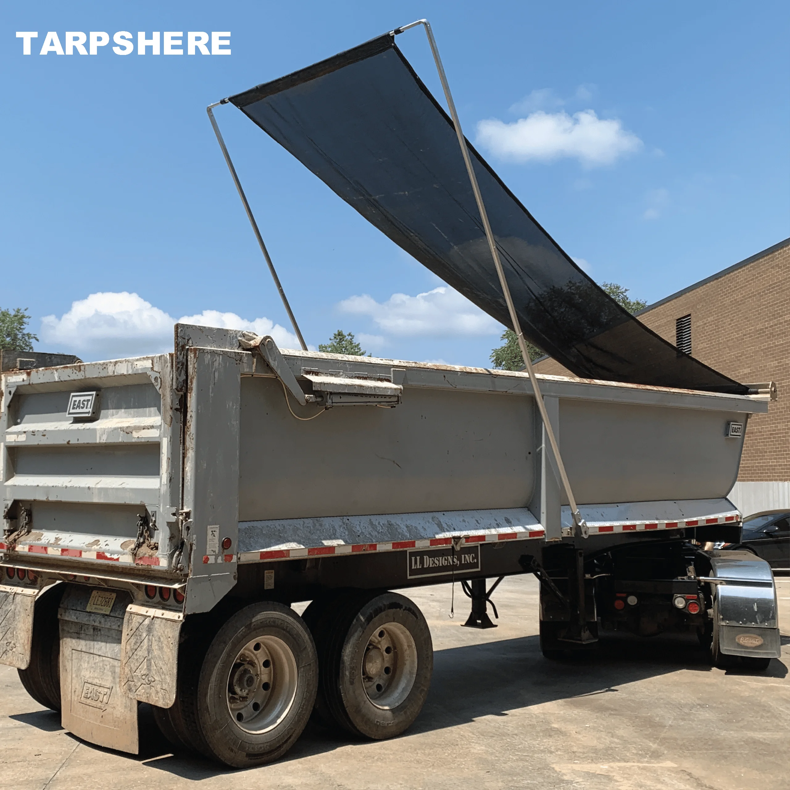 custom shade screen black heavy duty pvc vinyl coated polyester trailer dump truck mesh tarp for system