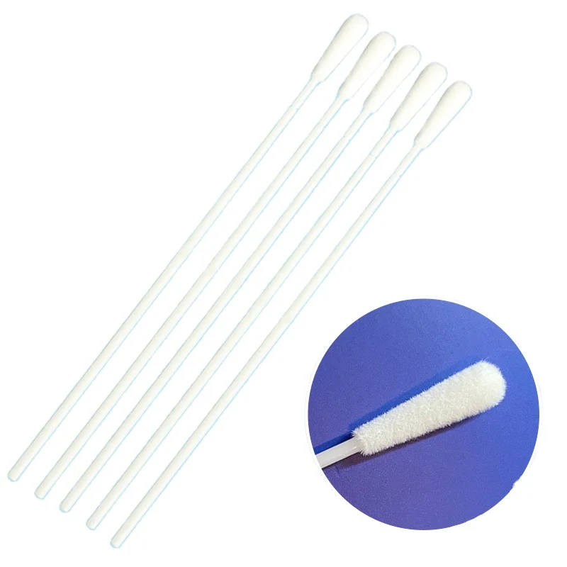 Custom Disposable medical flocked swab sample collection nasal swab