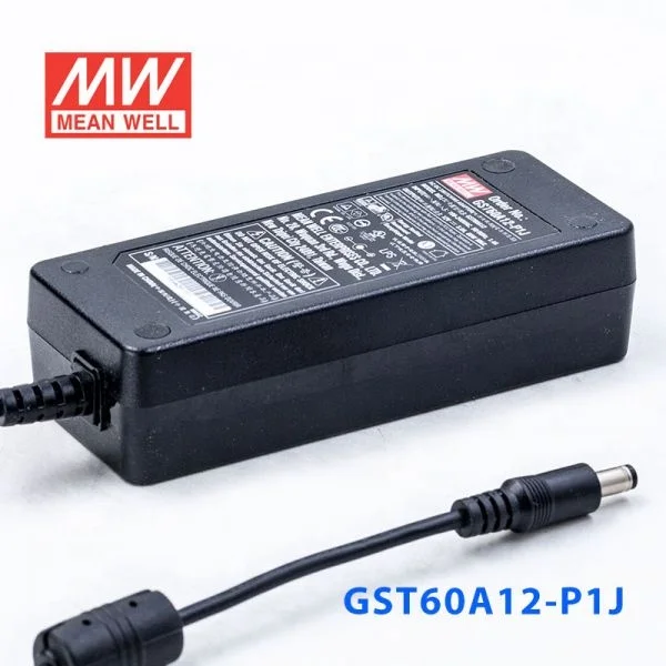 ORIGINAL Meanwell GST60A12-P1J 60W 12V/5A AC-DC Class l Level Vl Adaptor 12 volt 5 amp power supply